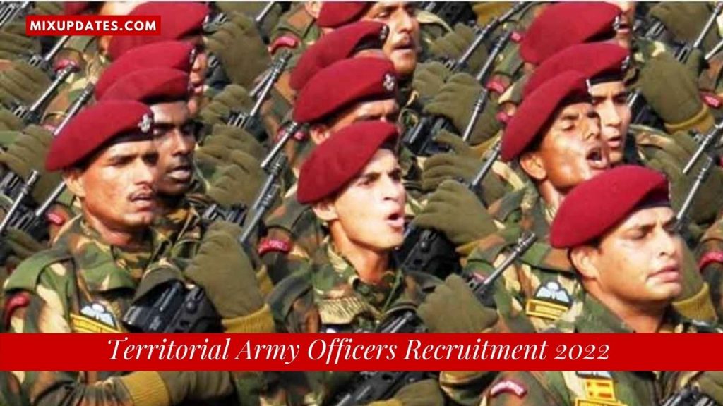 Territorial Army Officers Recruitment 2022