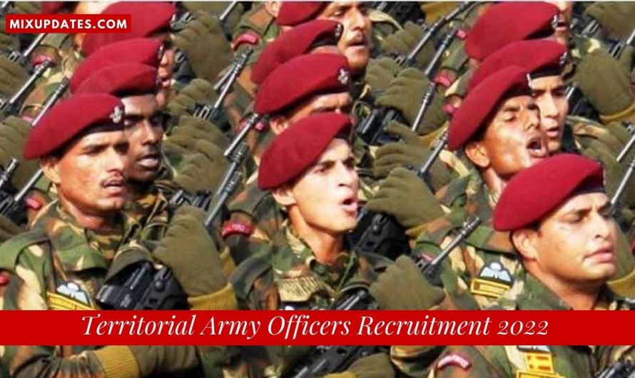 Territorial Army Officers Recruitment 2022